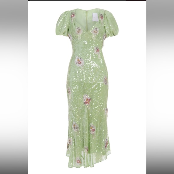 Markarian Dresses & Skirts - Titian Crystal Embellished Green Apple Sequin Dress